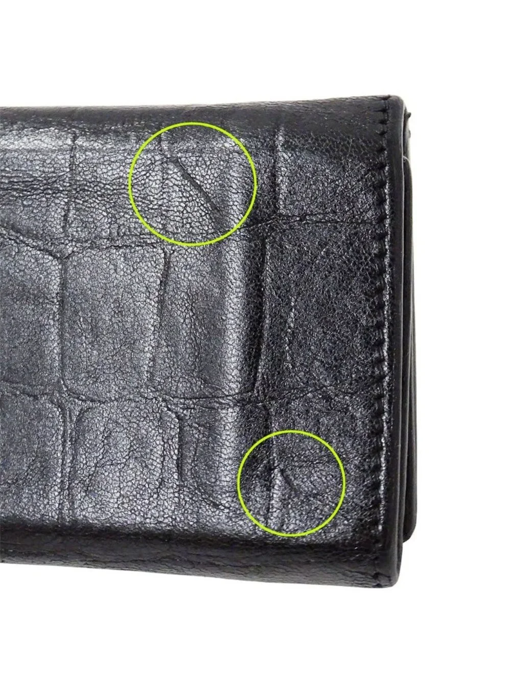 Saint Laurent Wallet Trifold Leather Black Compact Mini Logo Adult - Picture 14 of 15